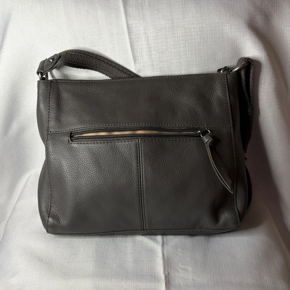 The Sak Grey Leather/Suede Shoulder/Crossbody Bag NWOT - Picture 3 of 9